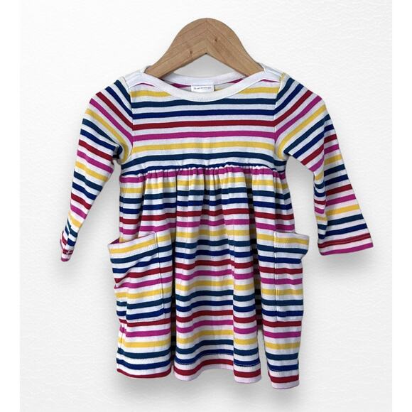 Hanna Andersson Organic Rainbow Stripe Dress, 6-12 Months - Picture 6 of 7